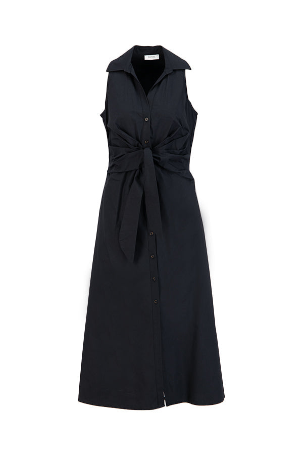 Setre Sleeveless Tie Detail Midi Dress Black