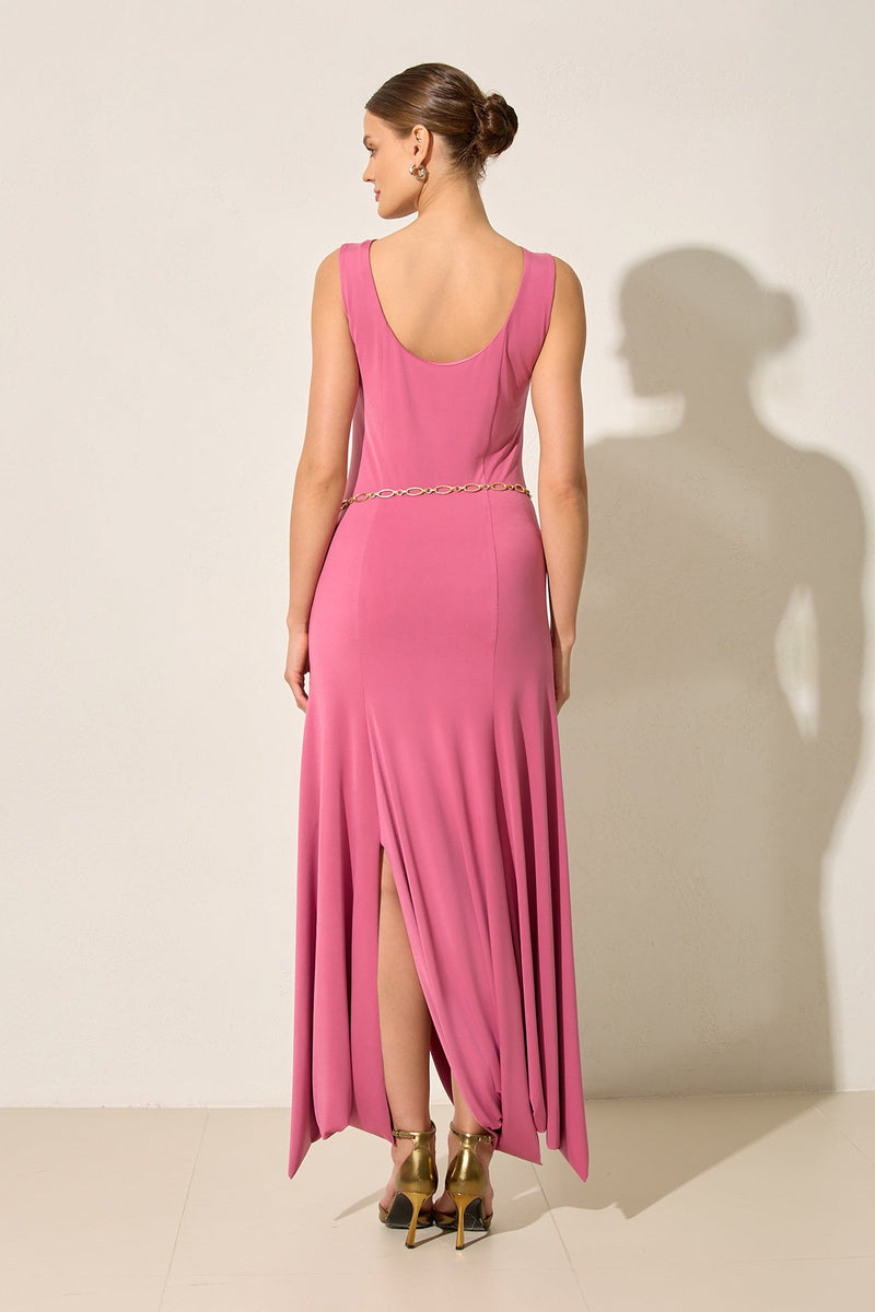 Setre Slit Detailed Sleeveless Dress Pink
