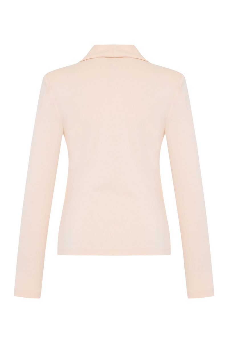 Setre Surplice Pleated Blouse Cream
