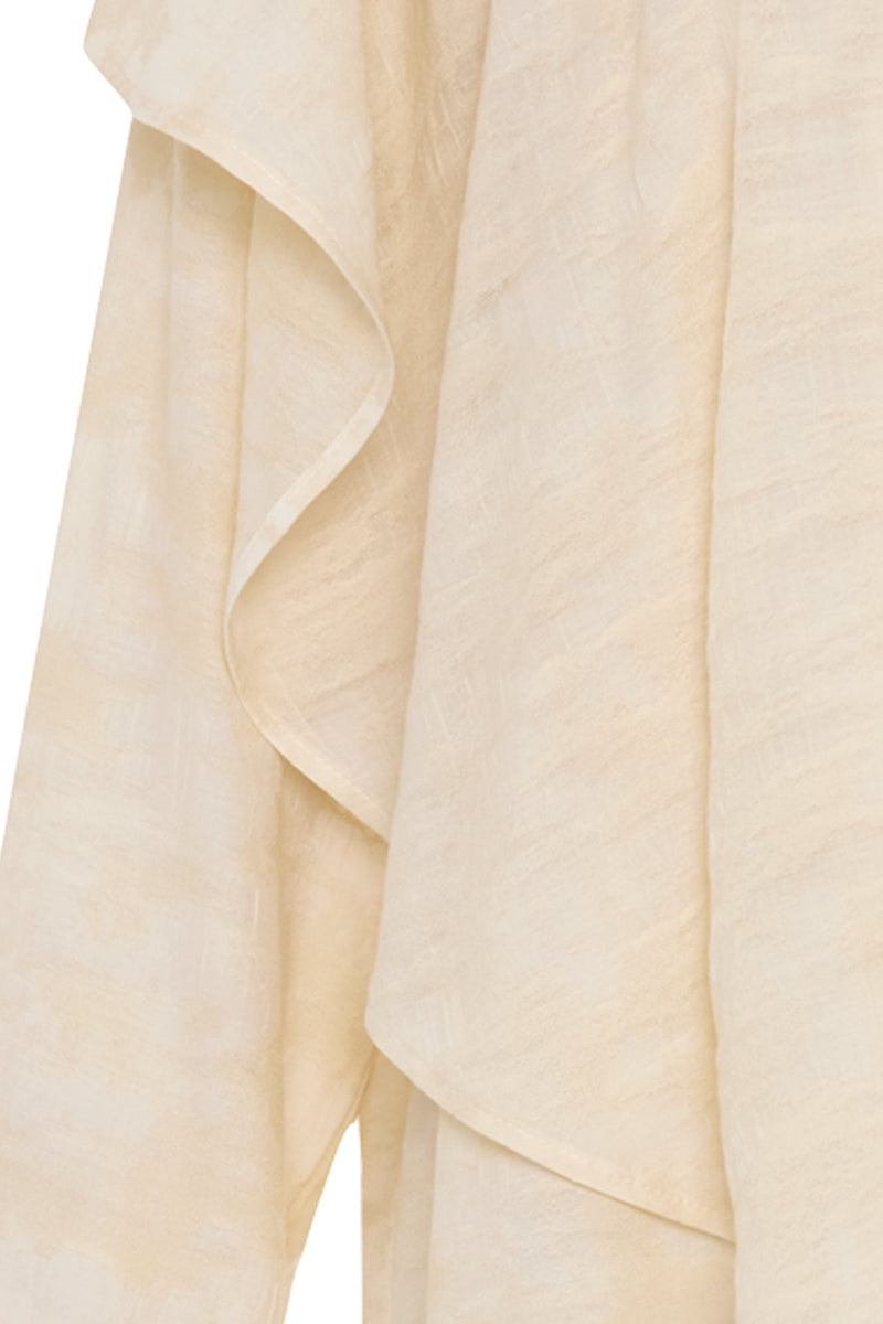 Setre Ruffle Detailed Patterned Shirt Cream