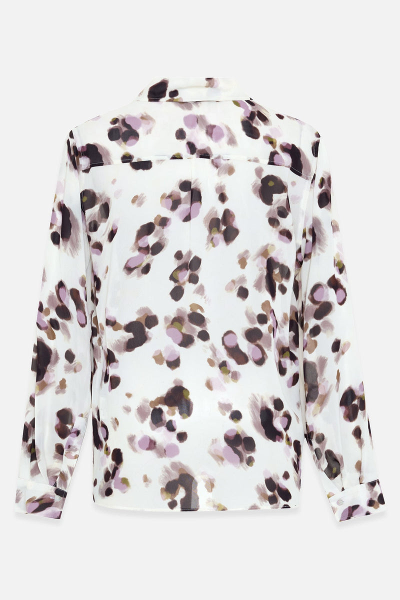 Setre Long Sleeve Patterned Shirt Light Lilac-Offwhite