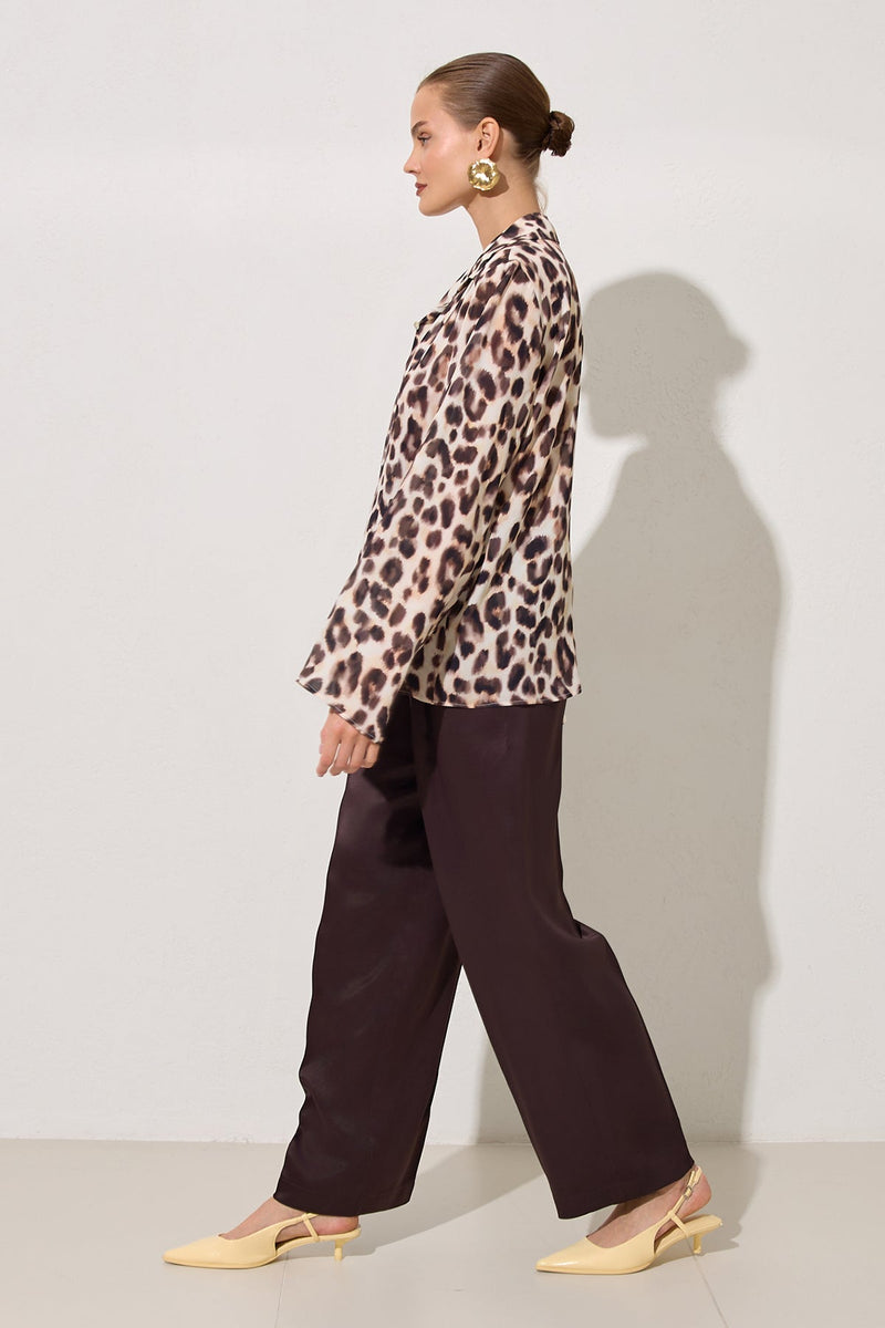 Setre Leopard Print Shirt Cream Multi