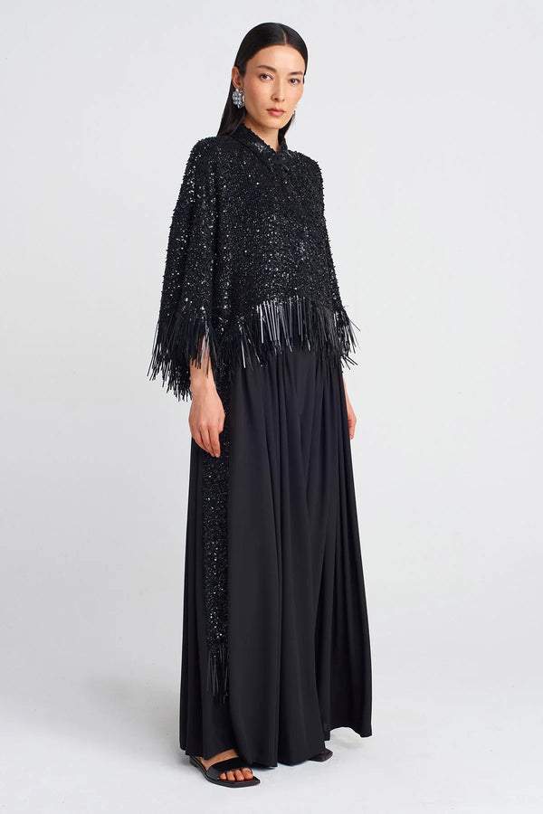 Nu Sequin Embellished Shirt Black