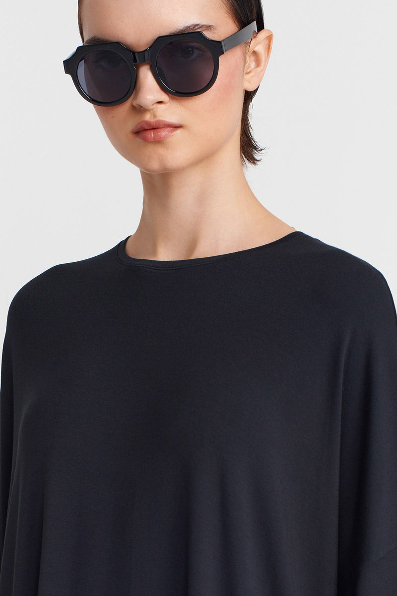 Nu Oversized Short-Sleeve Dress Black