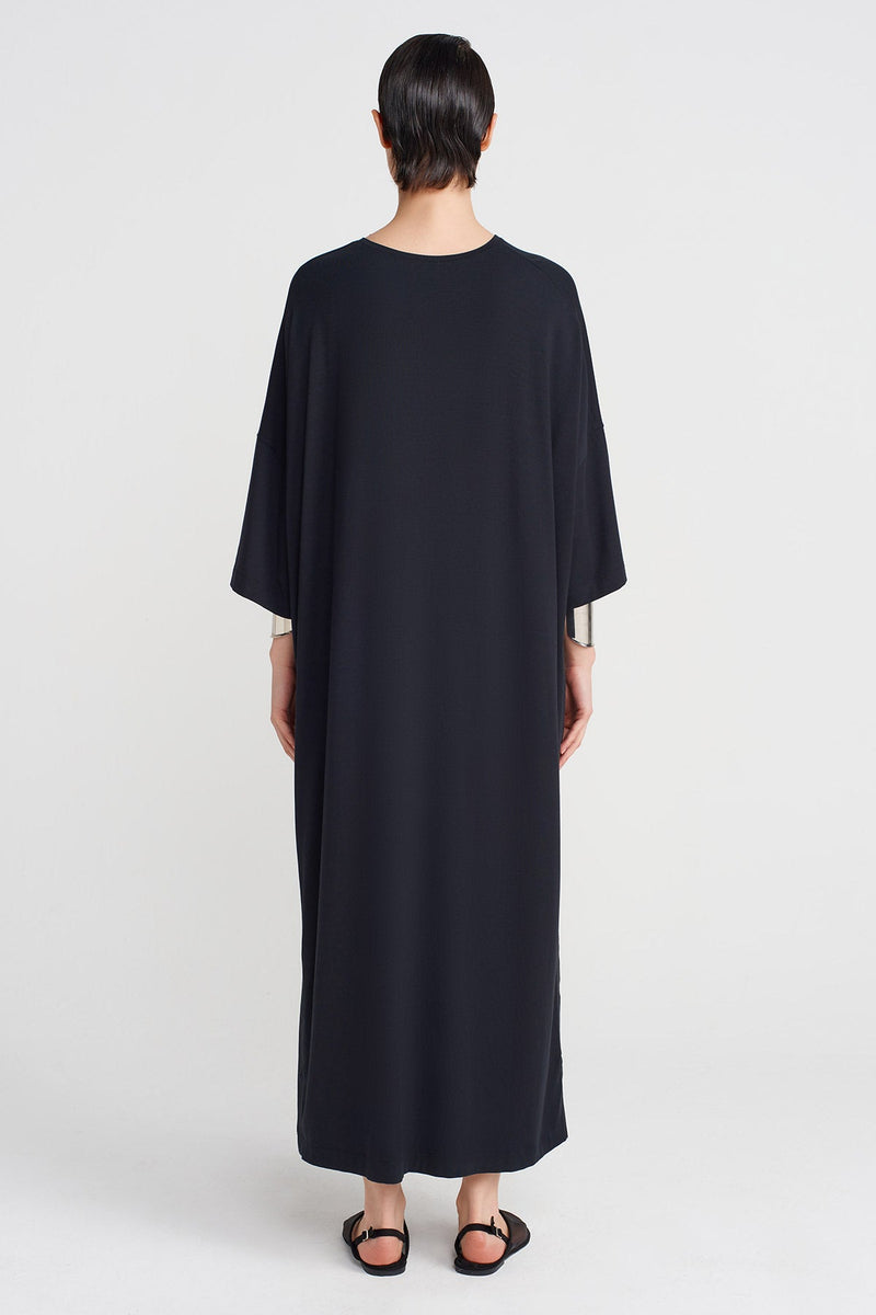 Nu Oversized Short-Sleeve Dress Black