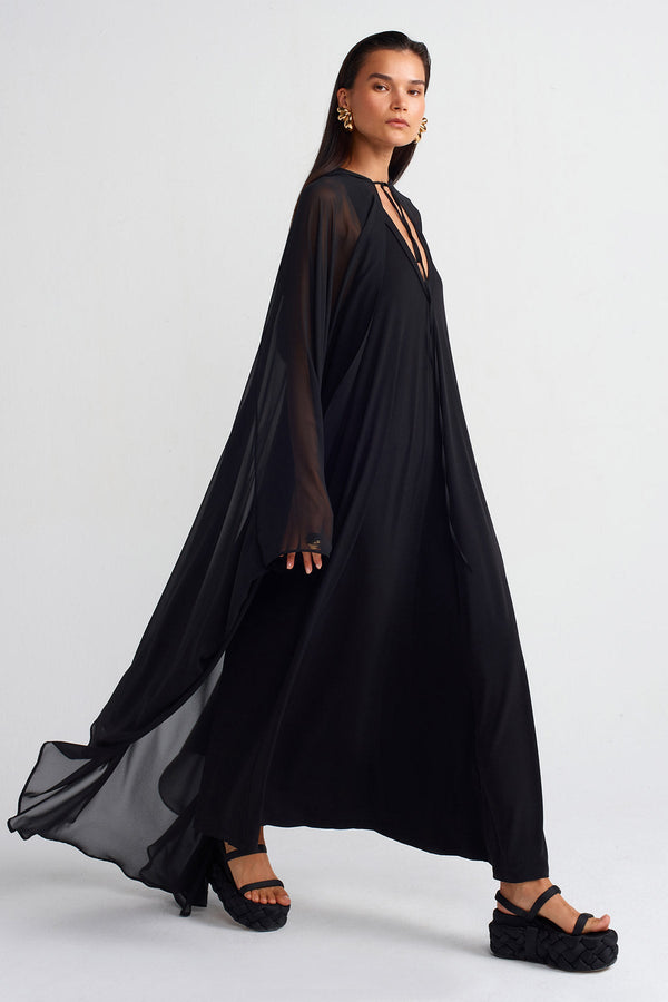 Nu Chiffon Cape Black