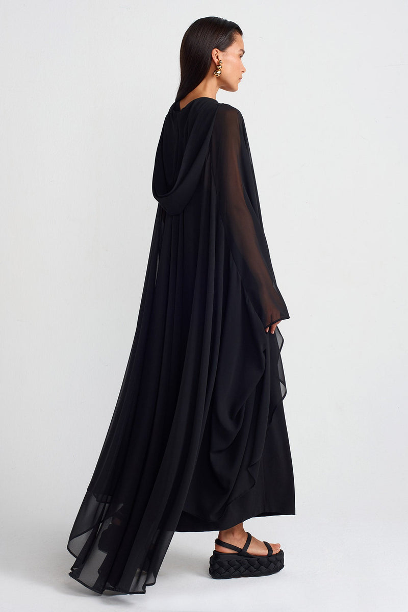 Nu Chiffon Cape Black