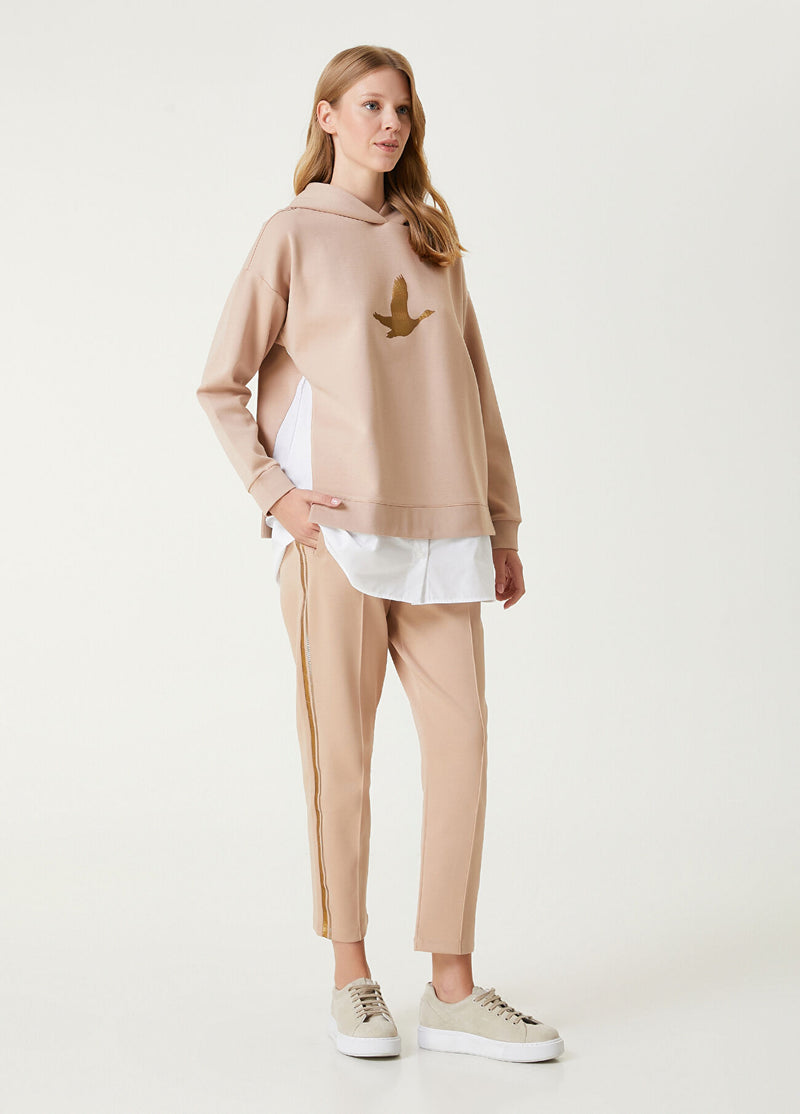 Beymen Club Shirt Detailed Sweatshirt Beige