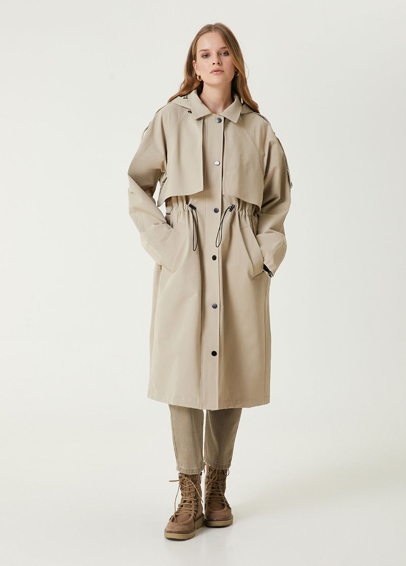 Beymen Club Light Hooded Overcoat Light Beige