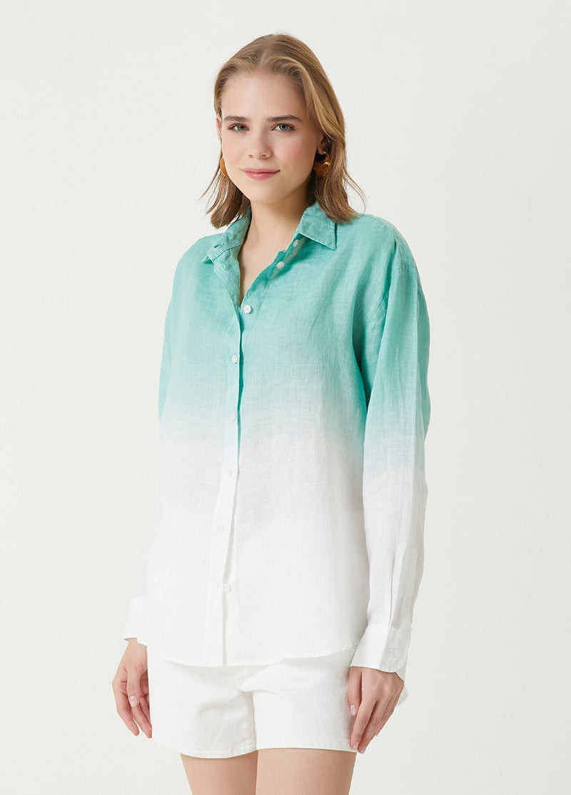 Beymen Club Gradient Linen Shirt Mint