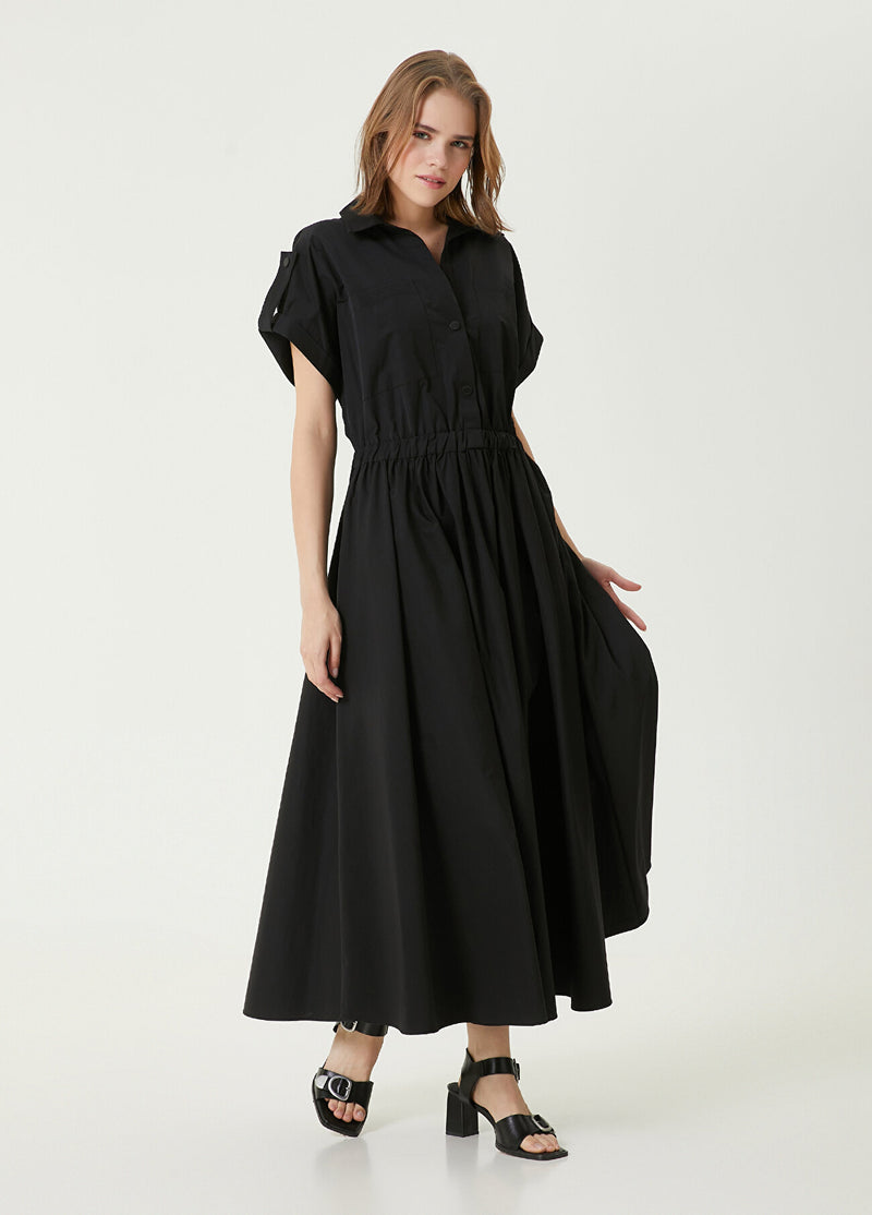 Beymen Club Maxi Shirt Dress Black