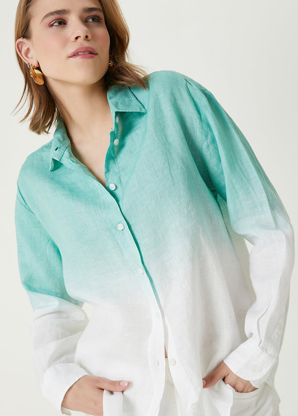 Beymen Club Gradient Linen Shirt Mint