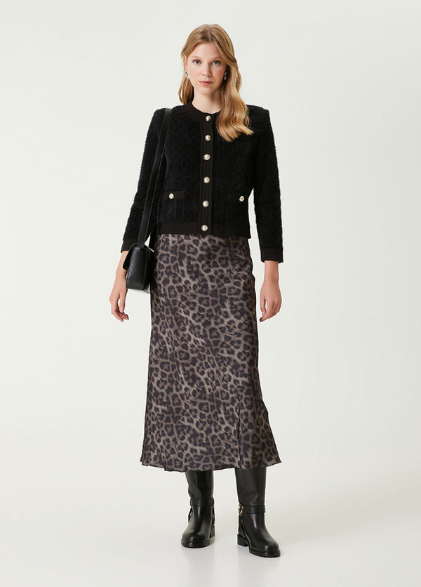 Beymen Club Leopard Printed Midi Skirt Brown