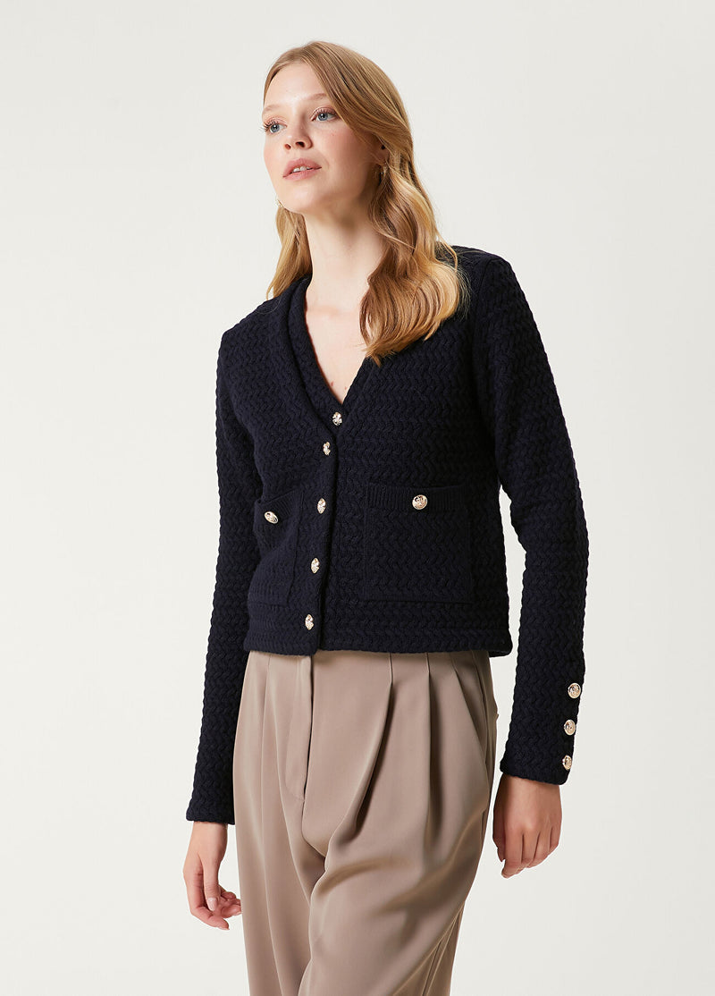 Beymen Club Wool Knit Jacket Navy