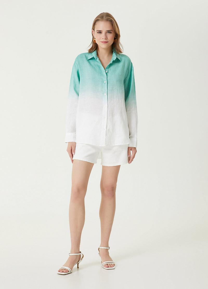 Beymen Club Gradient Linen Shirt Mint