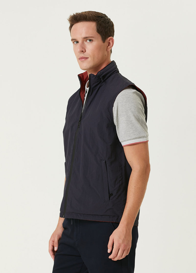 Beymen Club Men Reversible Zipped Up Vest Dark Navy