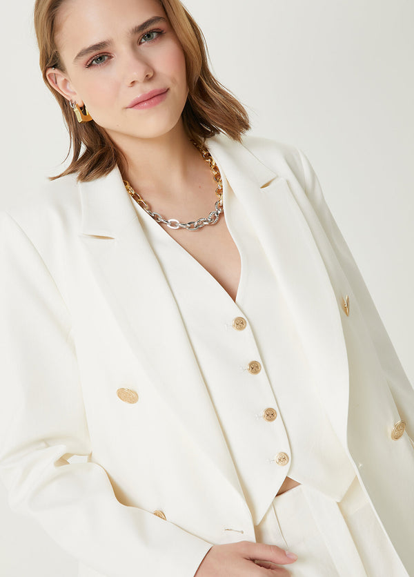 Beymen Club Double-Breasted Blazer Off White