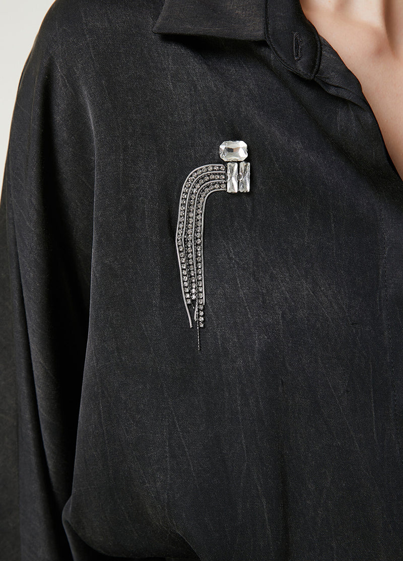 Beymen Club Stone Embroidered Shirt Anthracite