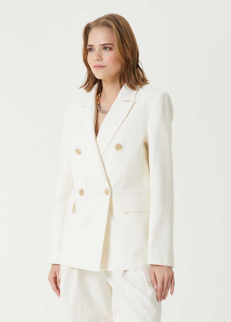 Beymen Club Double-Breasted Blazer Off White