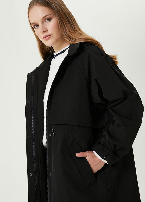 Beymen Club Hooded Overcoat Black