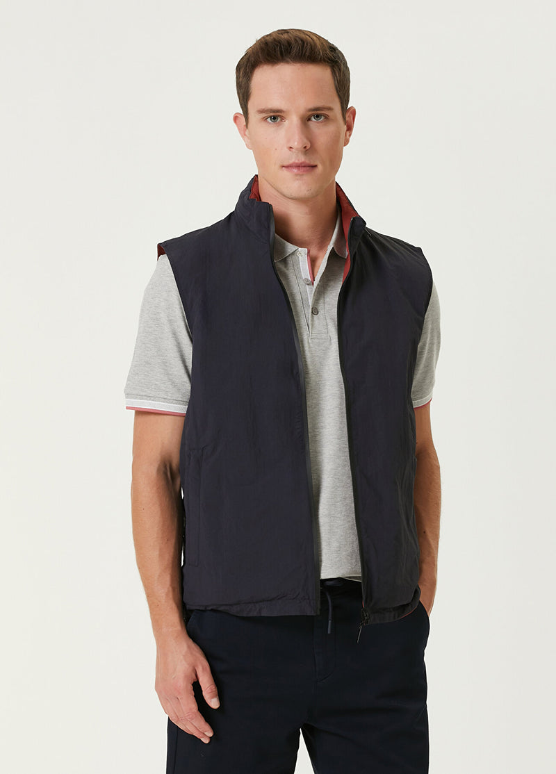 Beymen Club Men Reversible Zipped Up Vest Dark Navy