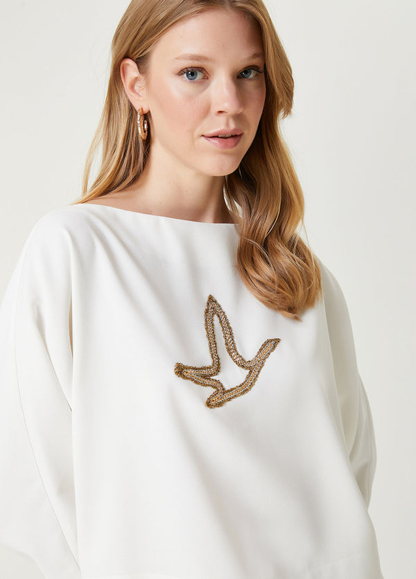 Beymen Club Logo Blouse Off White