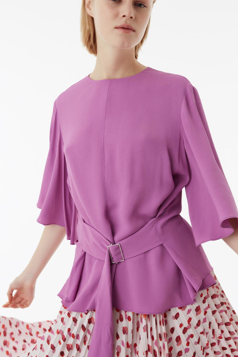 Exquise Blouse L/Sl Violet - Wardrobe Fashion