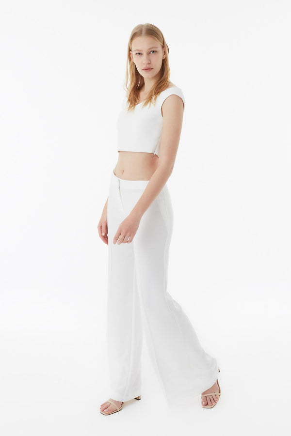 Exquise Trouser Off White - Wardrobe Fashion