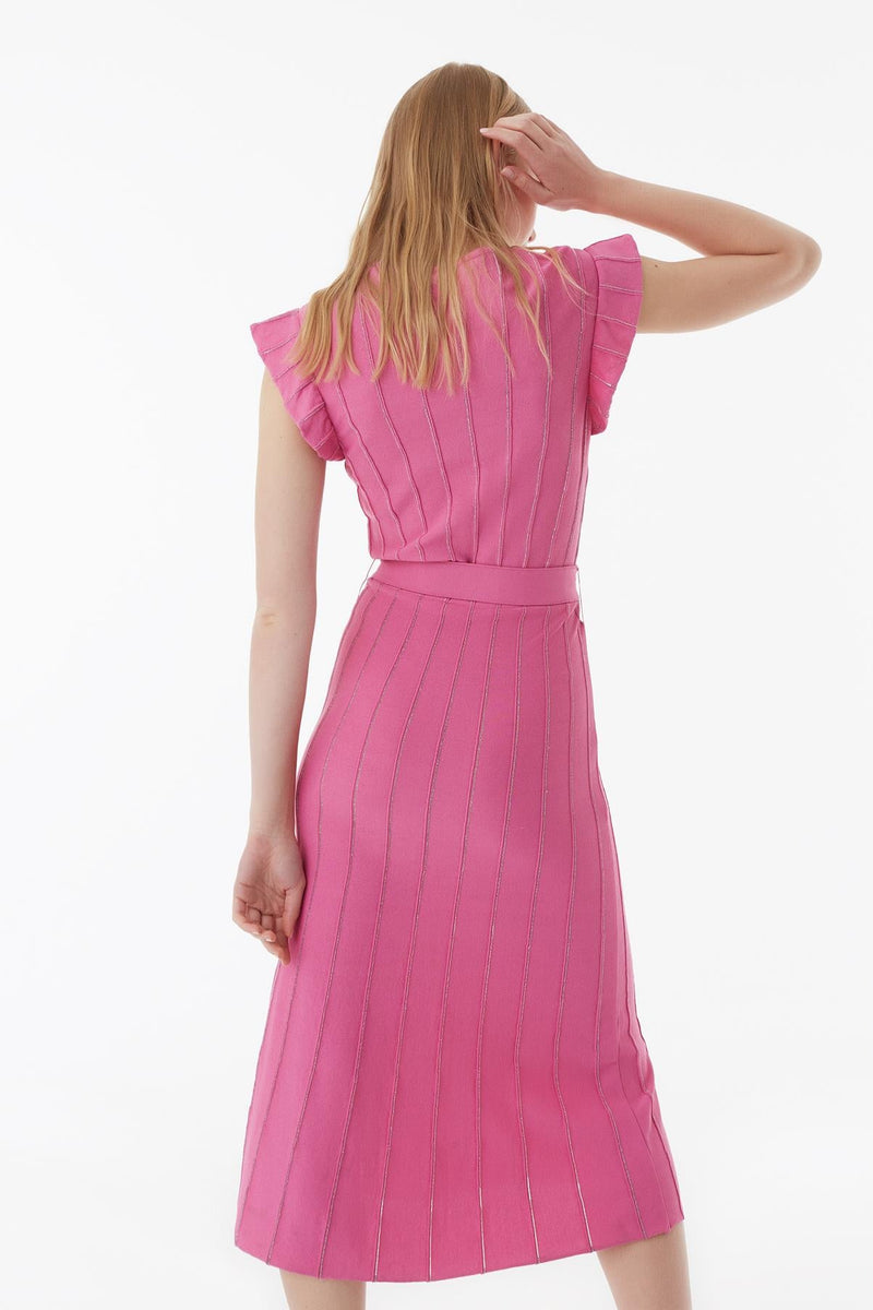 Exquise Dress S/Sl Pink - Wardrobe Fashion