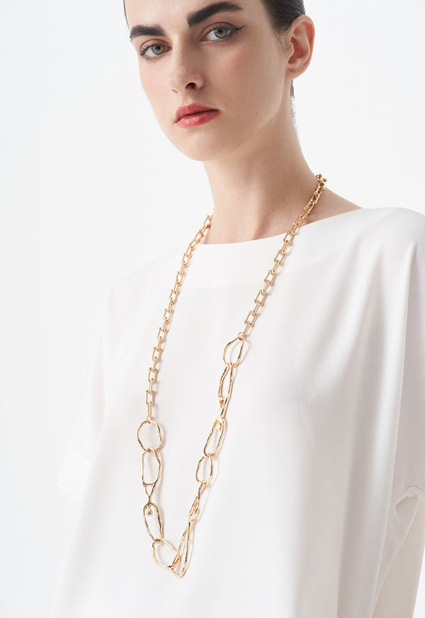 Choice Chain Metallic Necklace Gold