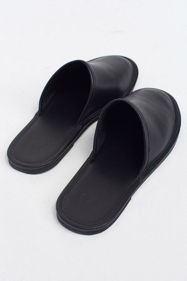 Nu Leather Slipper Black