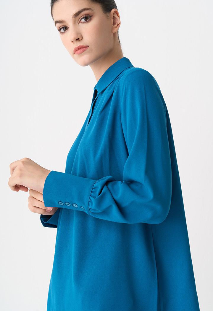 Choice Solid Long Sleeves Shirt Teal