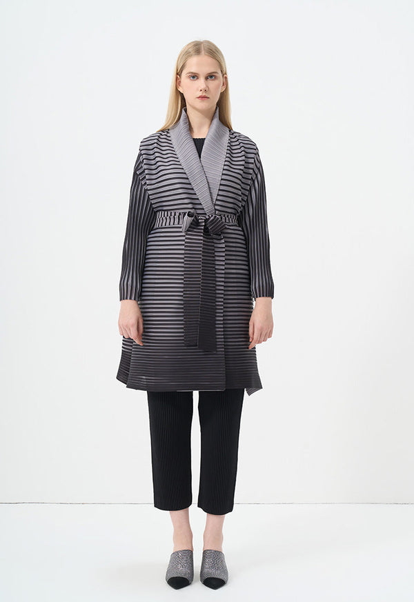 Choice Contrast Oversize Pleated Jacket Stripe