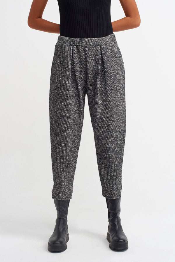 NU Wool High Waist Trouser Grey Melanj