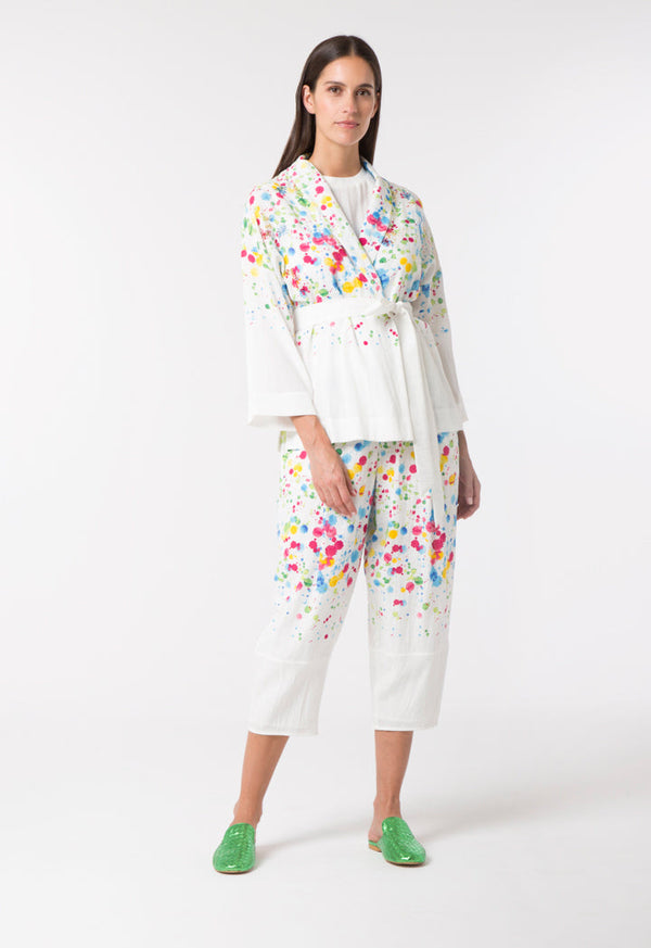 Choice Splatter Dye Trouser Multi Color