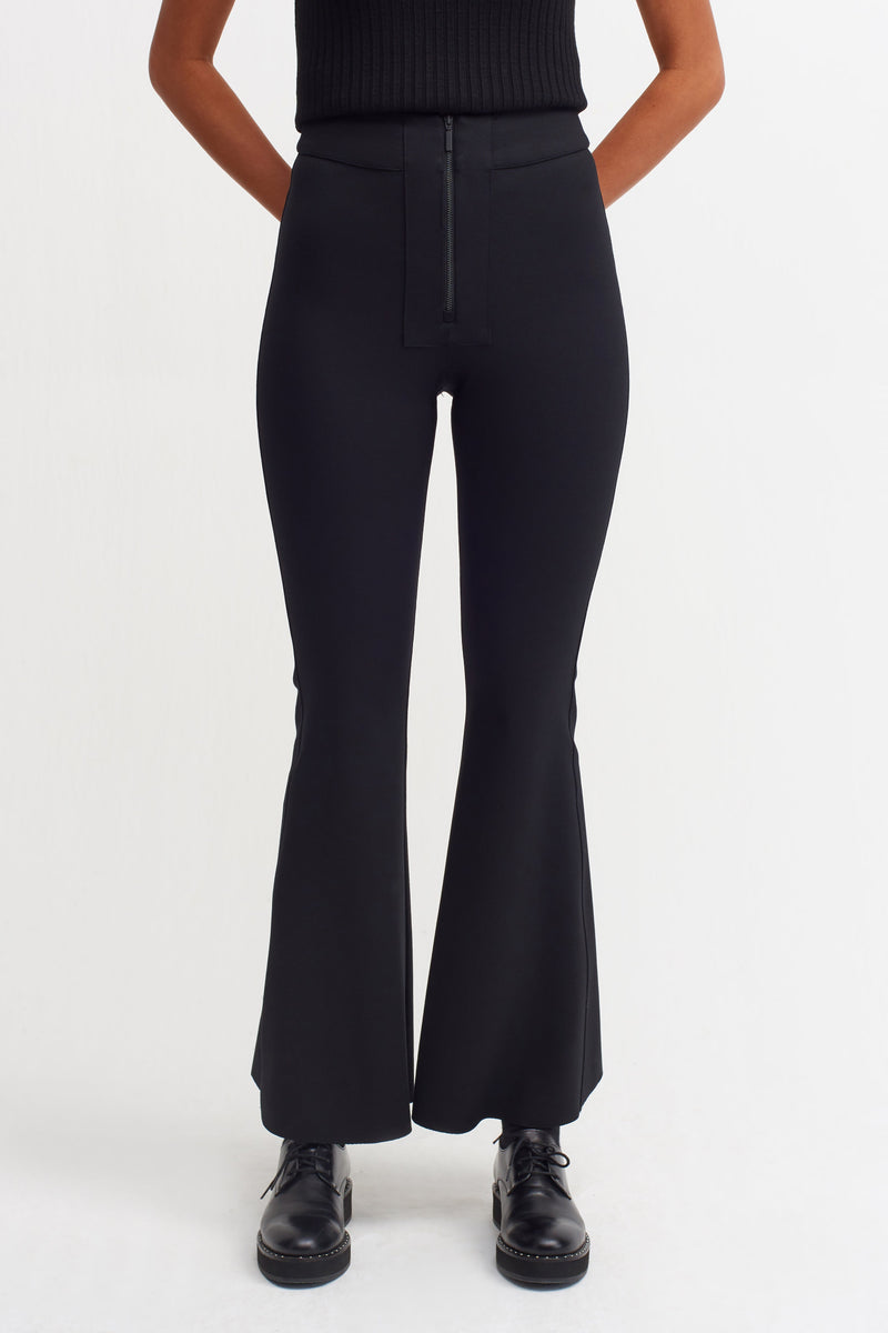 Nu Flare Hem Trouser Black