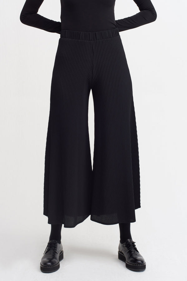 Nu Pleated Palazzo Trouser Black