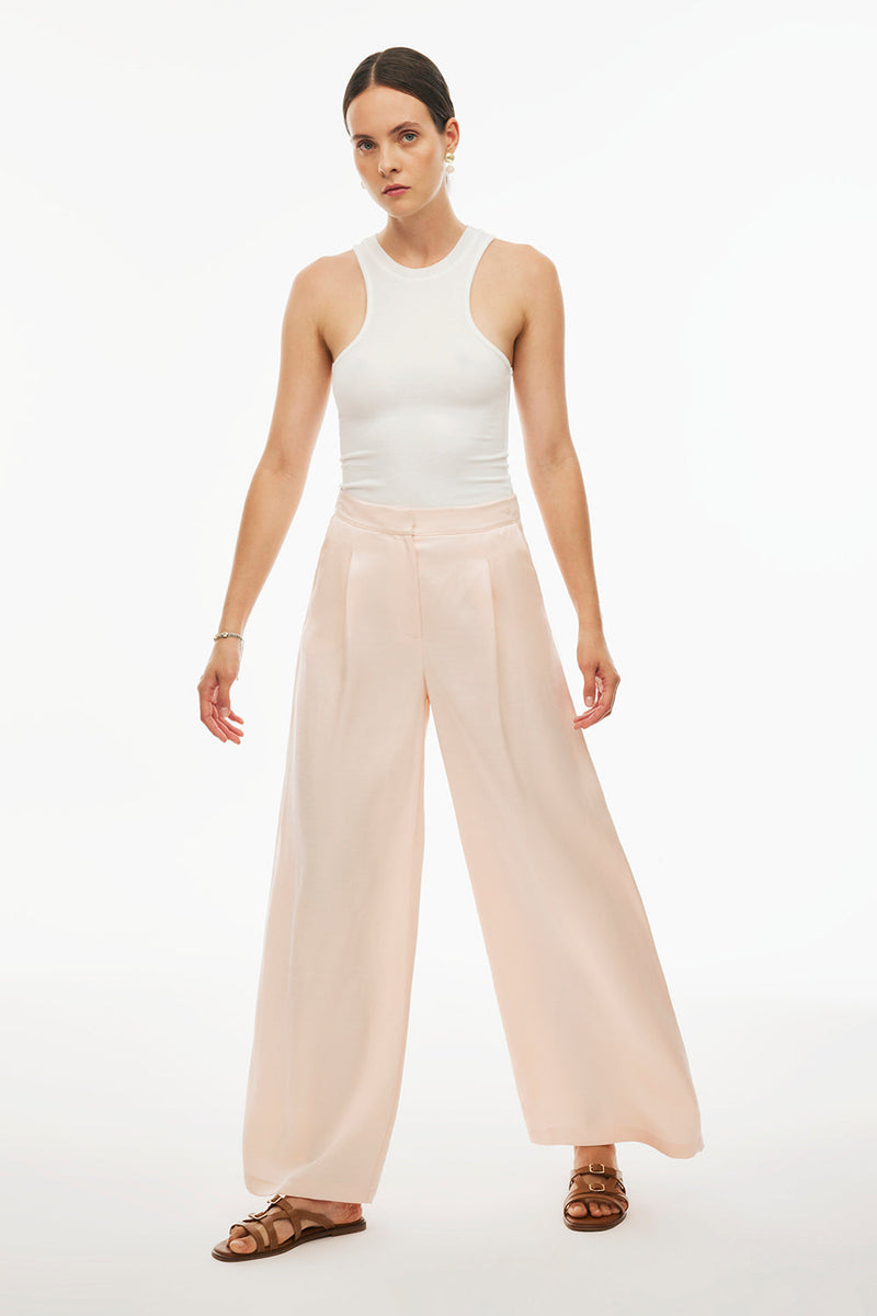 Perspective  Wide Leg Regular Fit Pants Powder