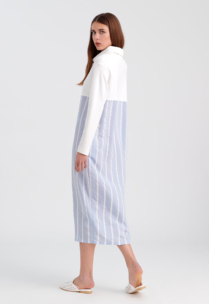 Choice Maxi Striped Dress Blue