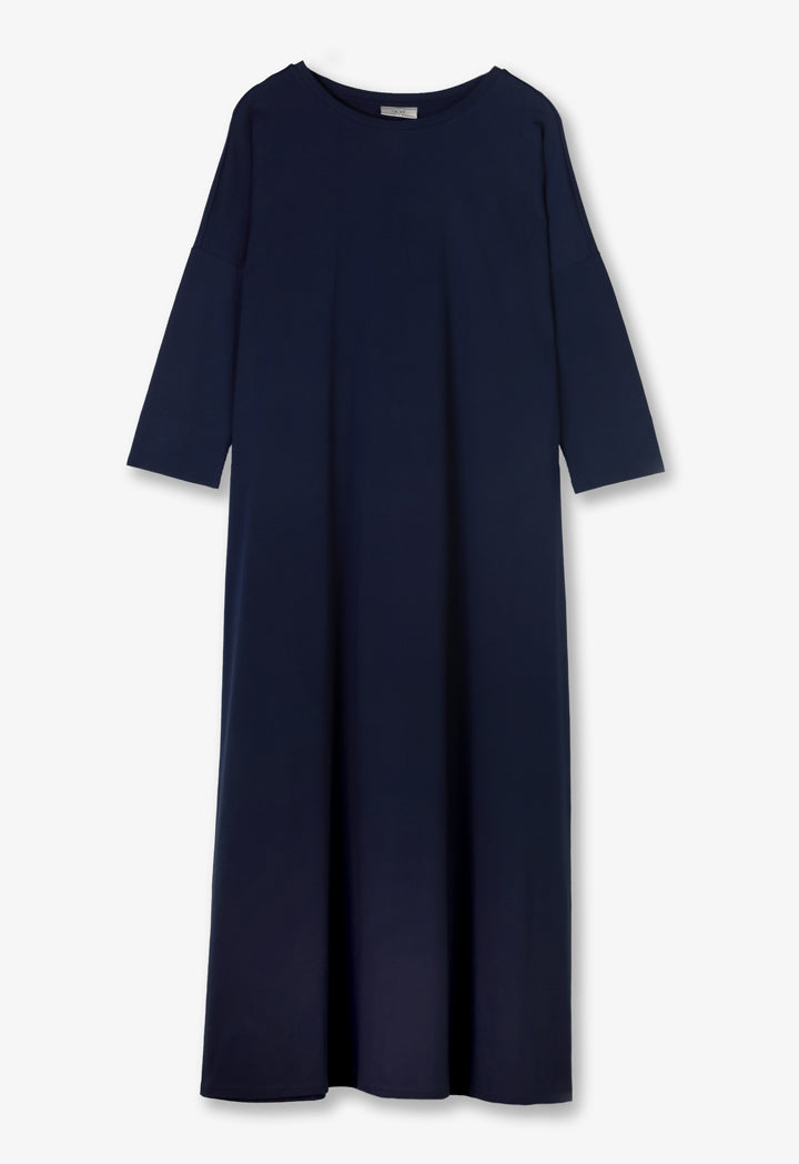 Choice Basic Solid Jersey Dress Navy