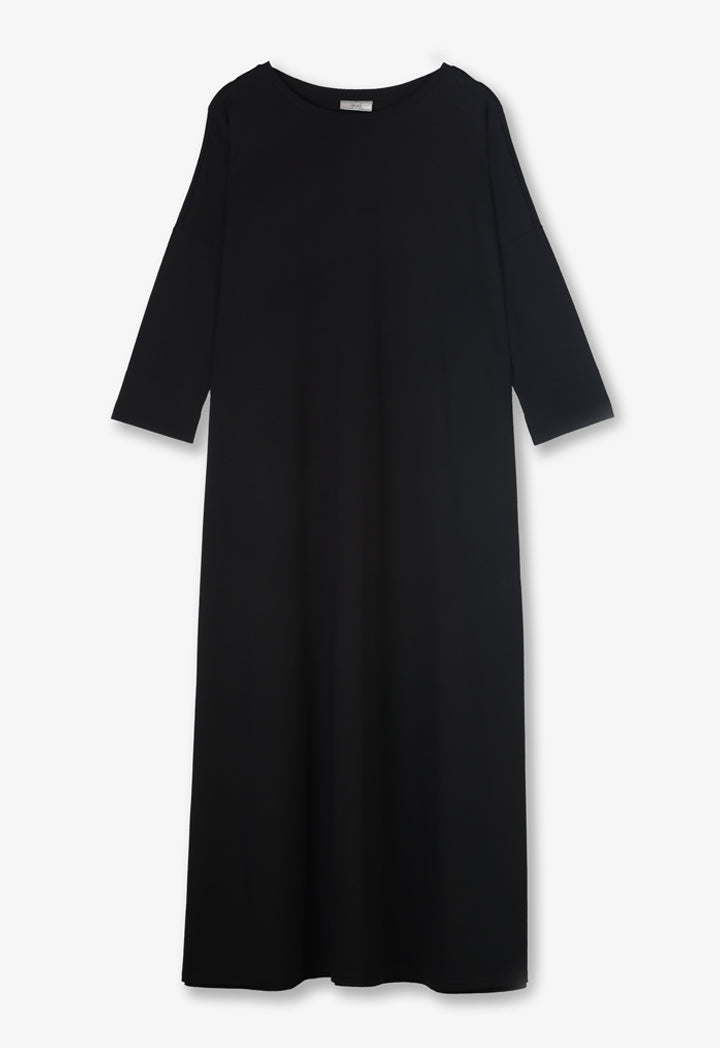 Choice Basic Solid Jersey Dress Black