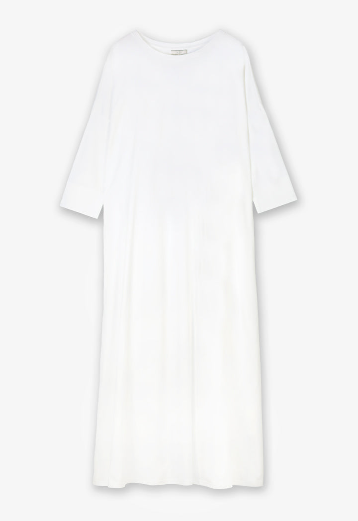 Choice Basic Solid Jersey Dress Offwhite