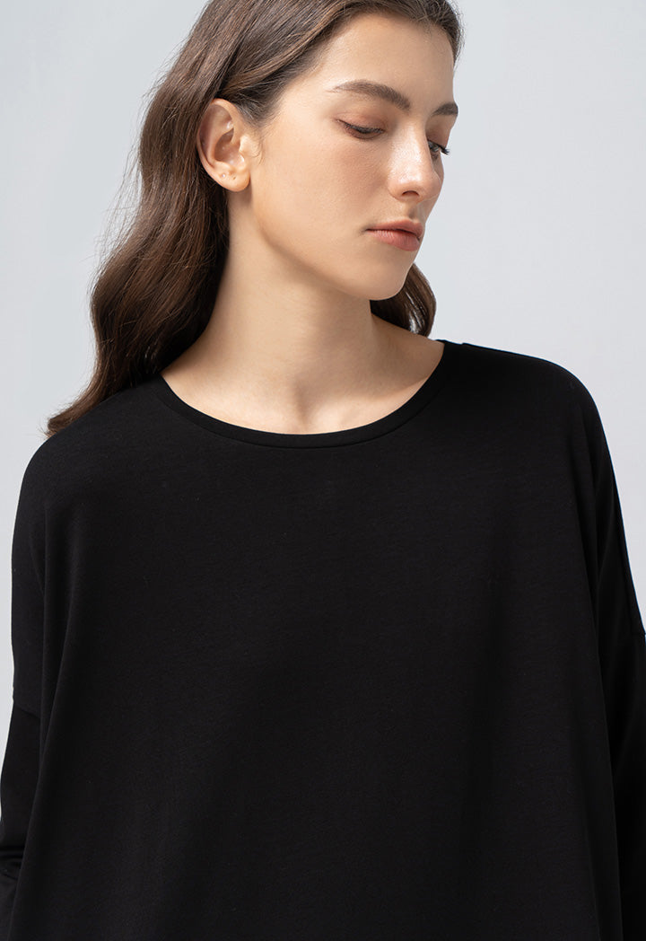 Choice Basic Solid Jersey Dress Black