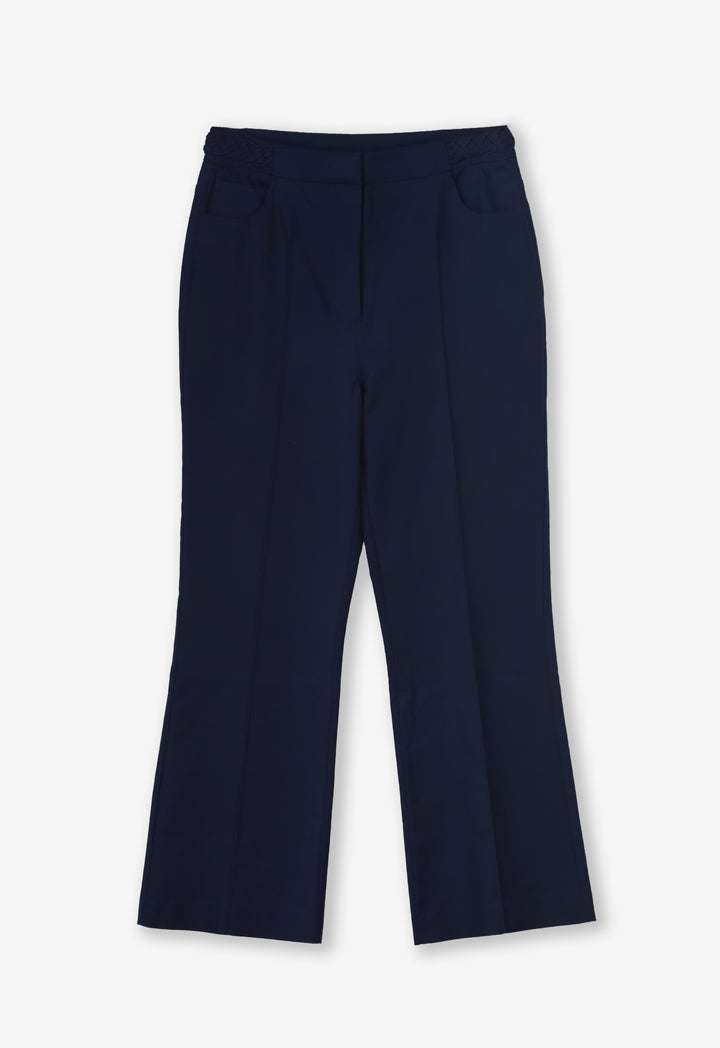 Choice Solid Straight Legs Denim Trouser Navy