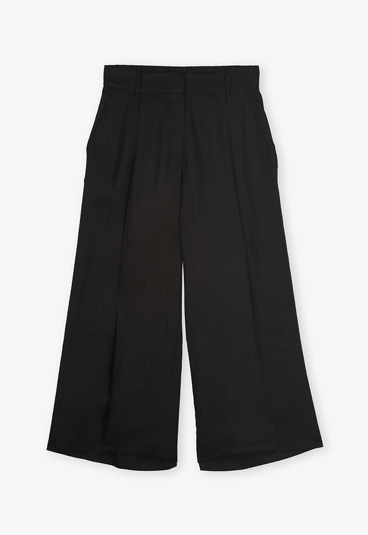 Choice Basic Wide Legs Trousers Black