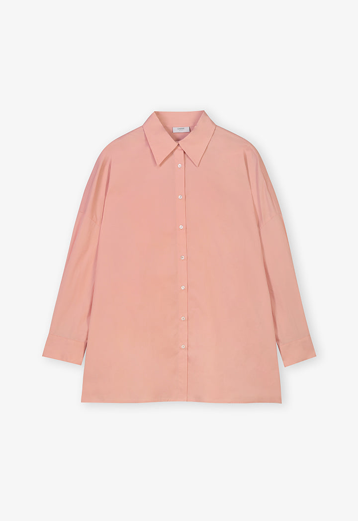 Choice Solid Long Sleeves Shirt Blush