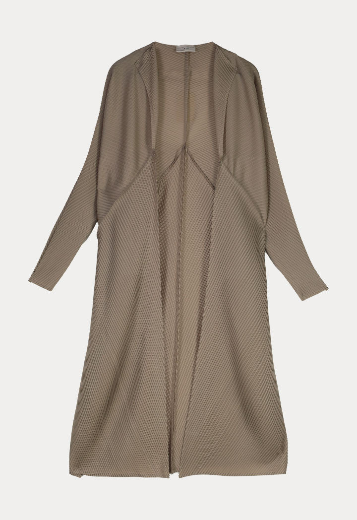 Choice Egg Shape Electric Pleated Outerwear Beige