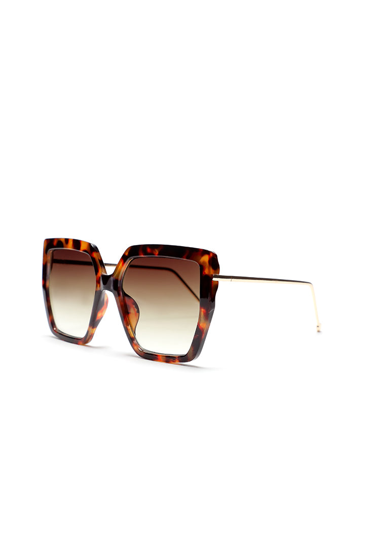 Choice Oversized Cat Eye Full Frame Sunglasses Leopard