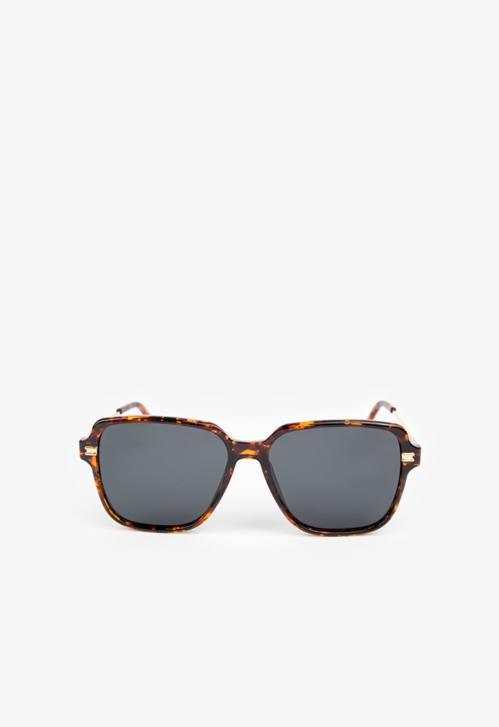 Choice Aviator Square Sunglasses Brown