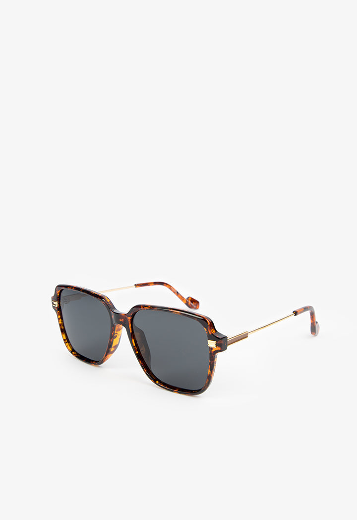 Choice Aviator Square Sunglasses Brown